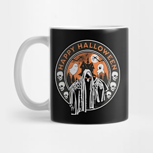 Ghosts and skulls vintage Halloween Mug